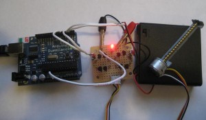 A CD-ROM stepper motor driven by Arduino