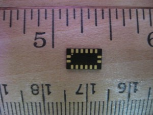 The actual size of LIS3LV02DL The actual size of LIS3LV02DL