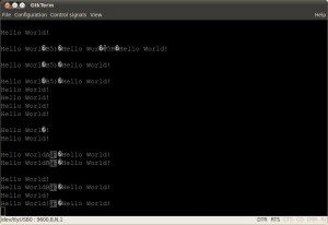 Receiver Serial Output For "Hello World!" at 4800 kps