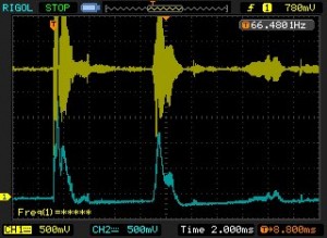 Echo and the demodulated waveform 1