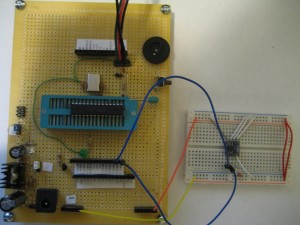 DS7505 connected to a customized Arduino board