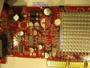 Capacitor Failure on Radeon 9200 SE Capacitor Failure on Radeon 9200 SE