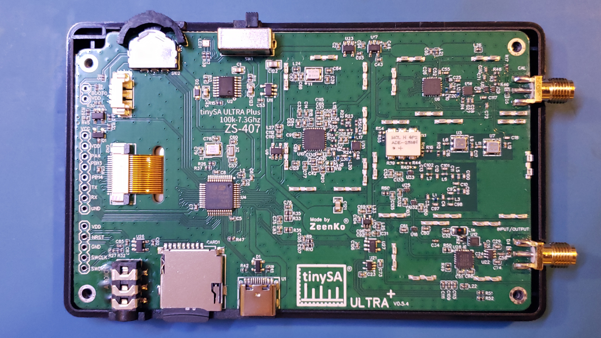 tinySA Ultra+ ZS-407 Teardown Pictures, Compared with the ZS-405